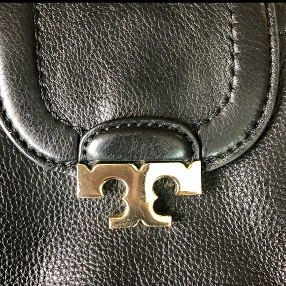 TORY BURCH Sammy Satchel Black Leather with Gold - Picture 4 of 8